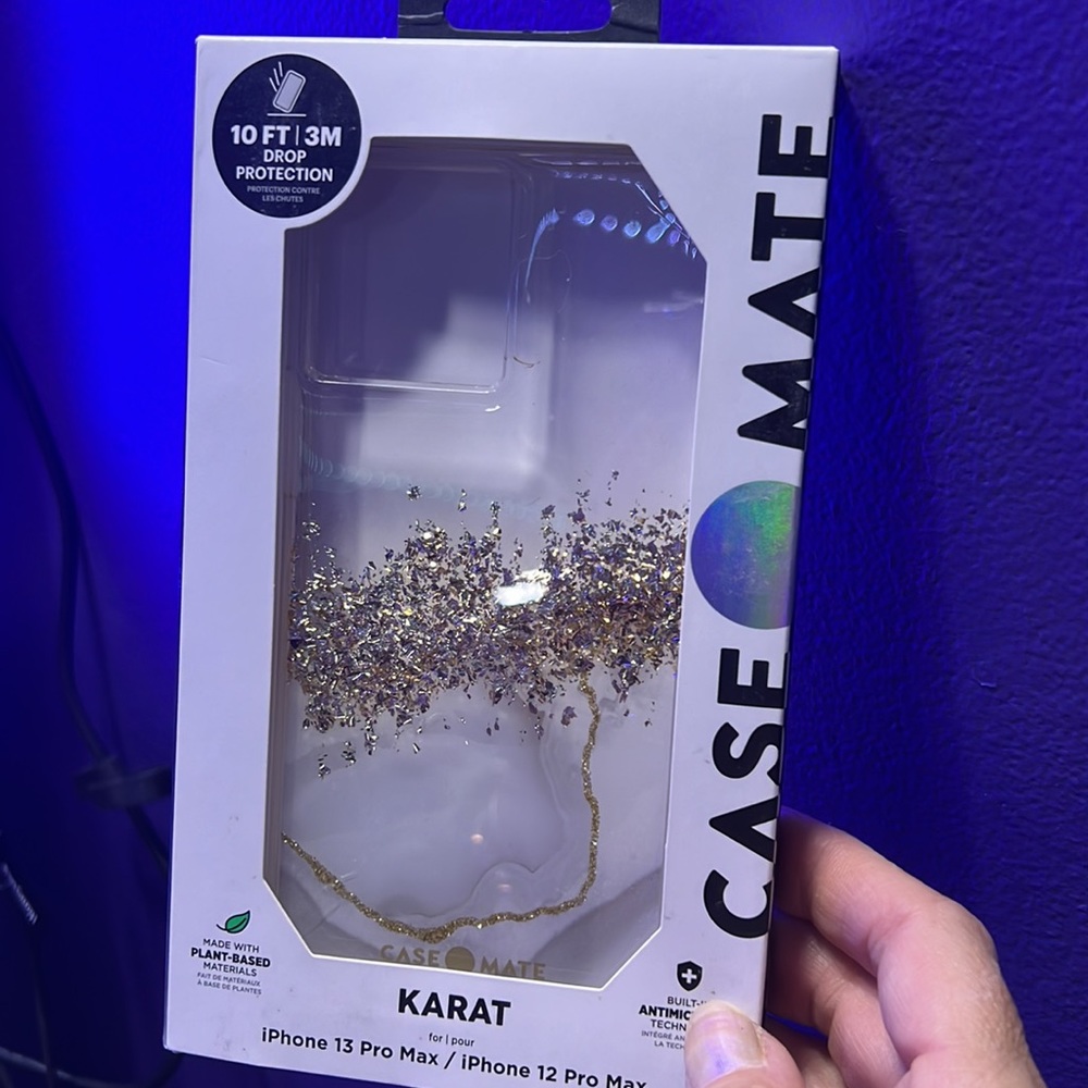 Case-Mate iPhone 12/13 pro max gold flakes marble